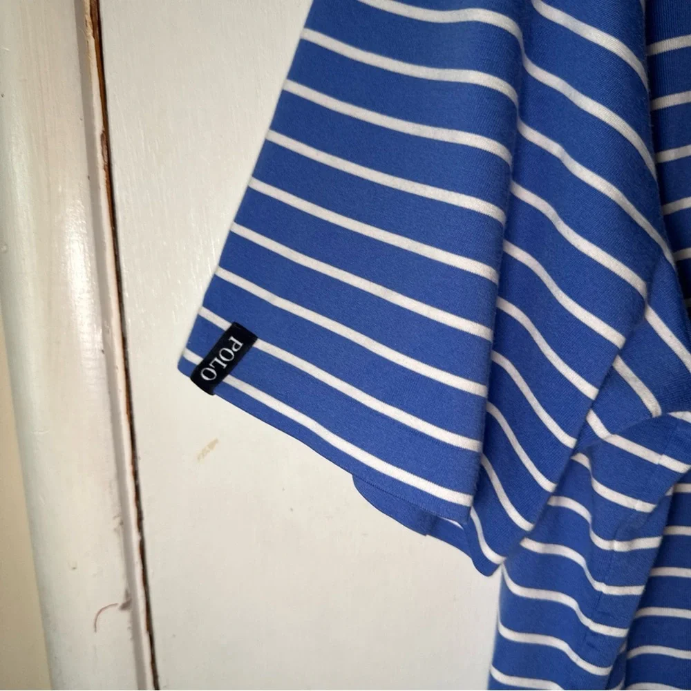 Ralph Lauren Polo Golf Performance Blue Stripped Shirt | Men's Large